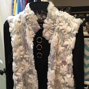 Dazzling Faux Fur Sequin Vest